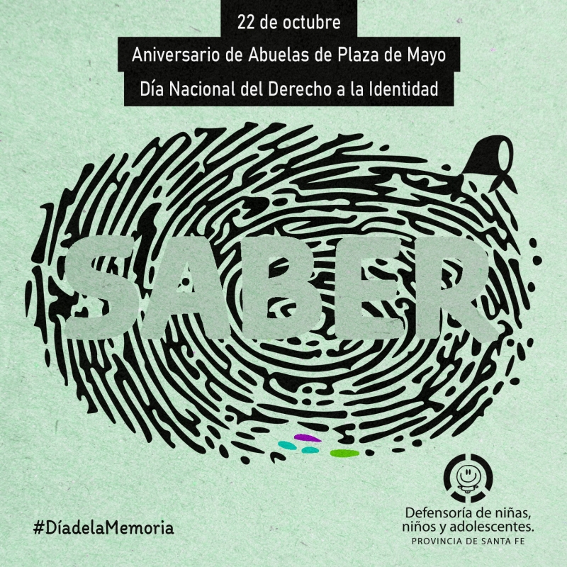 22 de Octubre: Día Nacional del Derecho a la Identidad 